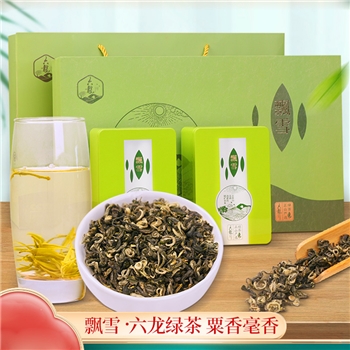 六龙茶 飘雪绿茶 200g/盒